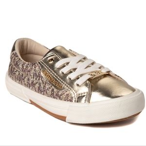 Girl's Gold Sparkley Michael Kors Sneakers Size 11